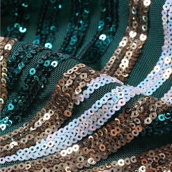 Plus Size Luxe Sequin Party Formal Body-con Dress - Picture 11 of 12